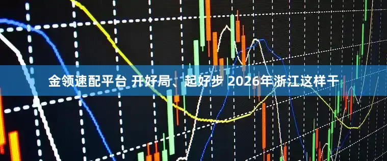 金领速配平台 开好局、起好步 2026年浙江这样干